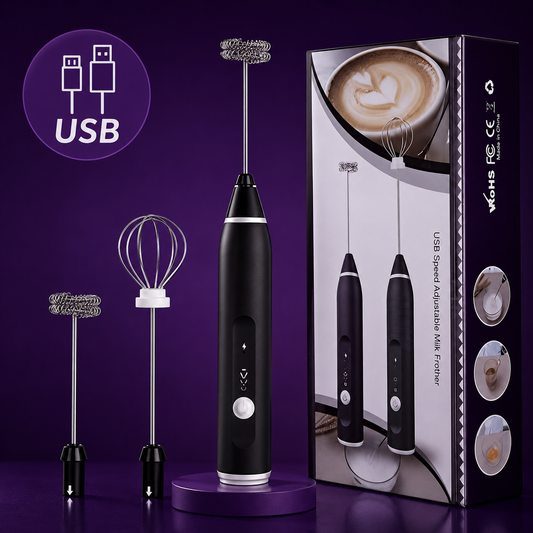 Rechargeable Electric Coffee Frother & Egg Beater | High-Speed Handheld Mixer with USB Charging