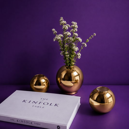 Hot Sale Electroplated Ceramic Gold Vase Home Decor